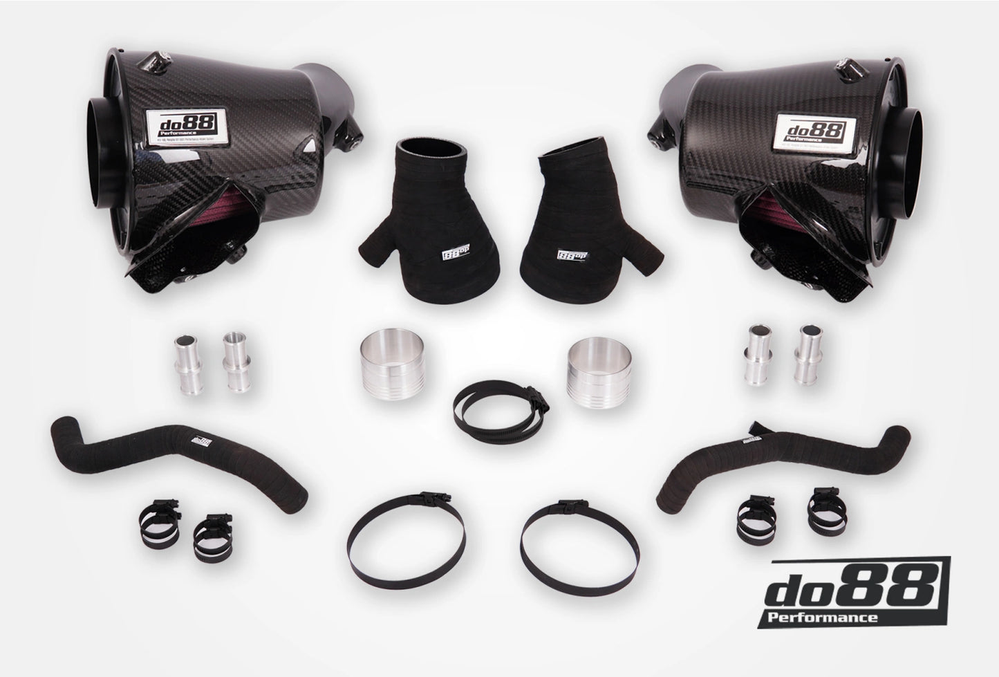 Kit admisión Do88 Porsche 911 Turbo (992) 80 mm de salida, con mangueras de entrada Turbo