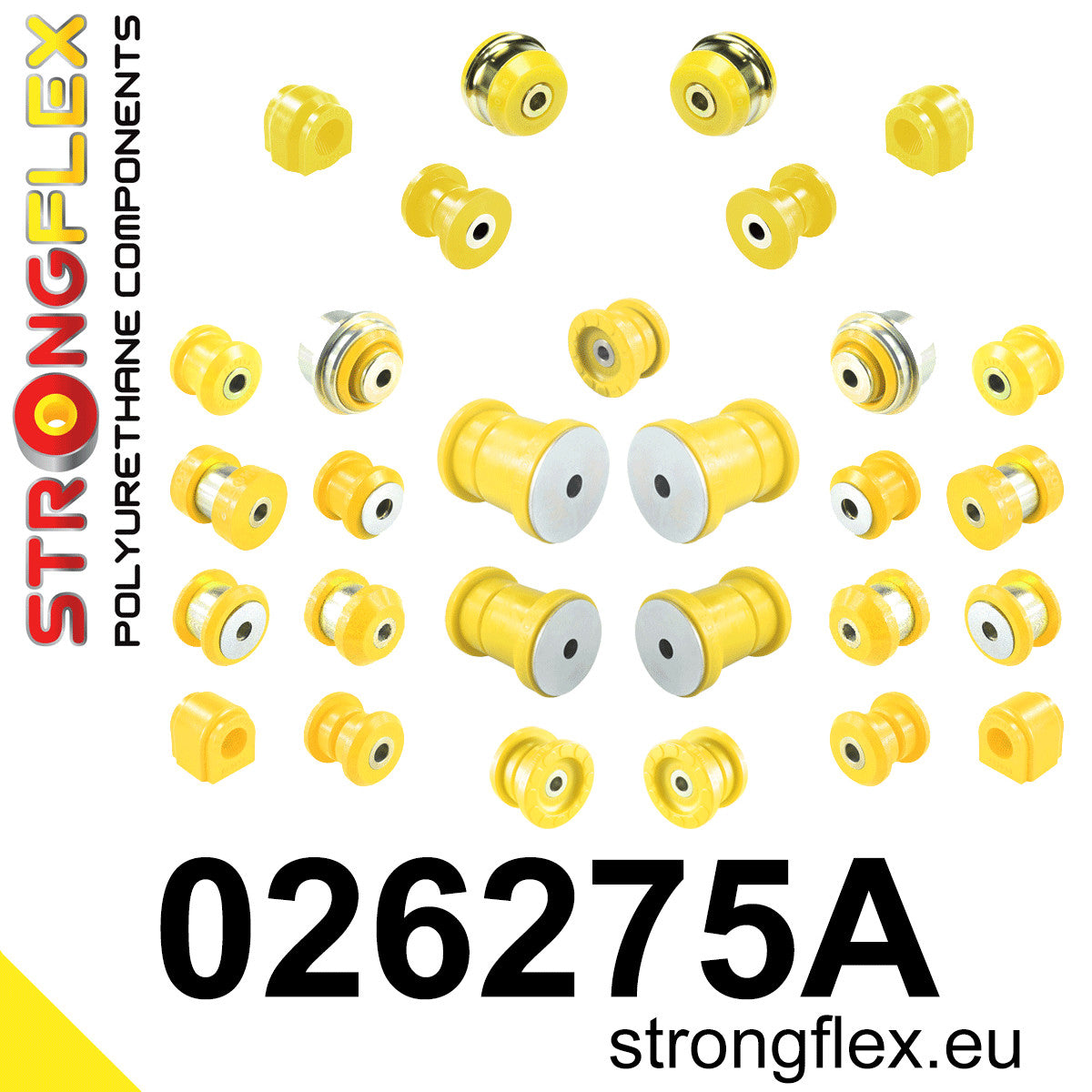 Strongflex – Kit Completo Bushing – Audi S3 8V, Seat León Cupra, Skoda Octavia 5E vRS, VW Golf Mk7 GTI & R