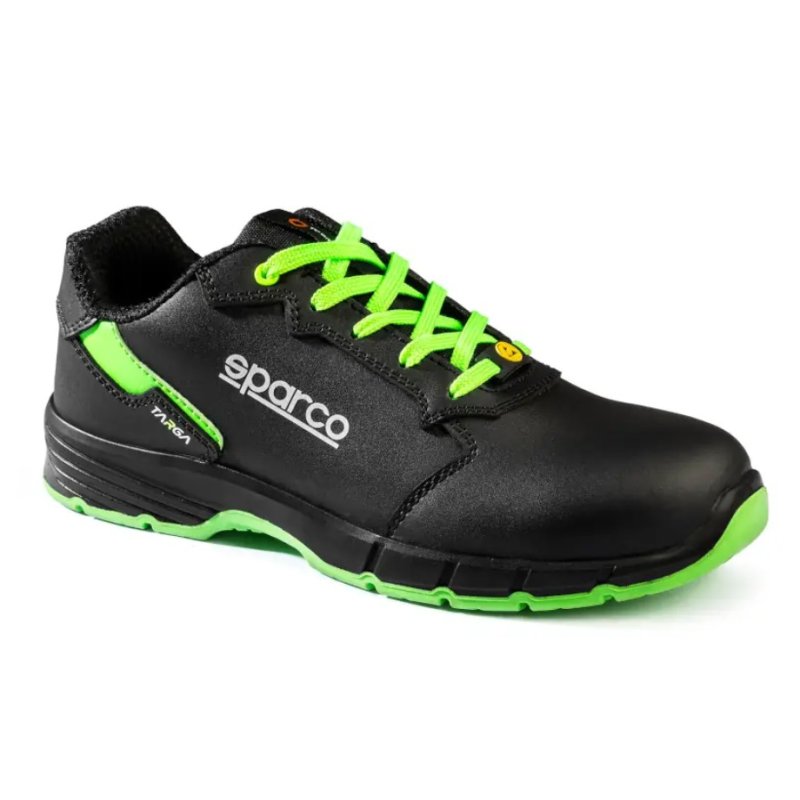 Zapato de seguridad Sparco Targa Arturo S3S Negro/Verde – Talla 41 – EPI laboral / Protección S3S