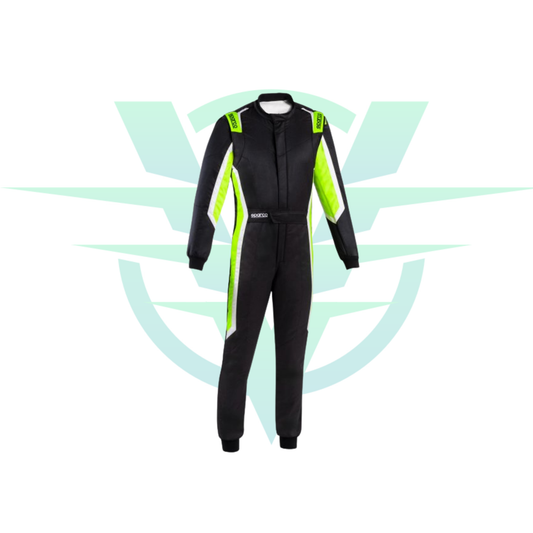 Traje de carreras Sparco SPRINT PRO 2025 Negro/Verde – Talla 60