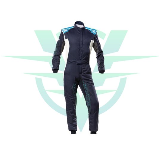 Traje OMP TECNICA HYBRID Racing Azul – Talla 50 – FIA