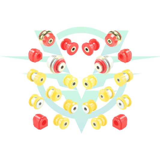 Strongflex – Kit Completo Rojo (Más Blando) Bushing – Audi S3 8V, Seat León Cupra, Skoda Octavia 5E vRS, VW Golf Mk7 GTI & R