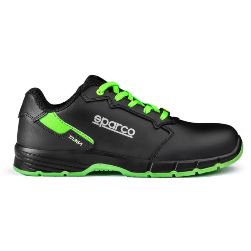 Zapato de seguridad Sparco Targa Arturo S3S Negro/Verde – Talla 41 – EPI laboral / Protección S3S